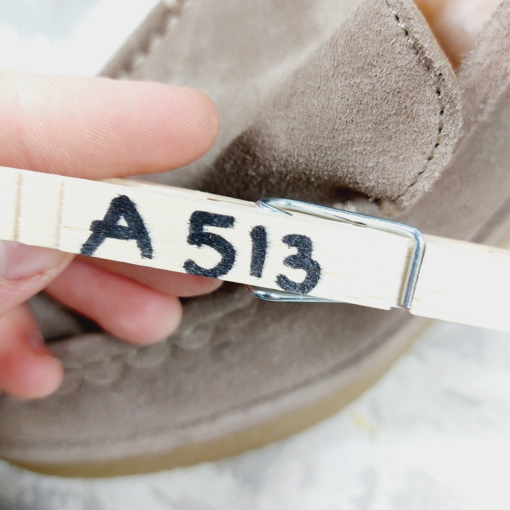 Marc Fisher Taupe Suede Platform Loafers with Yellow Crepe Sole - Picture 11 of 11
